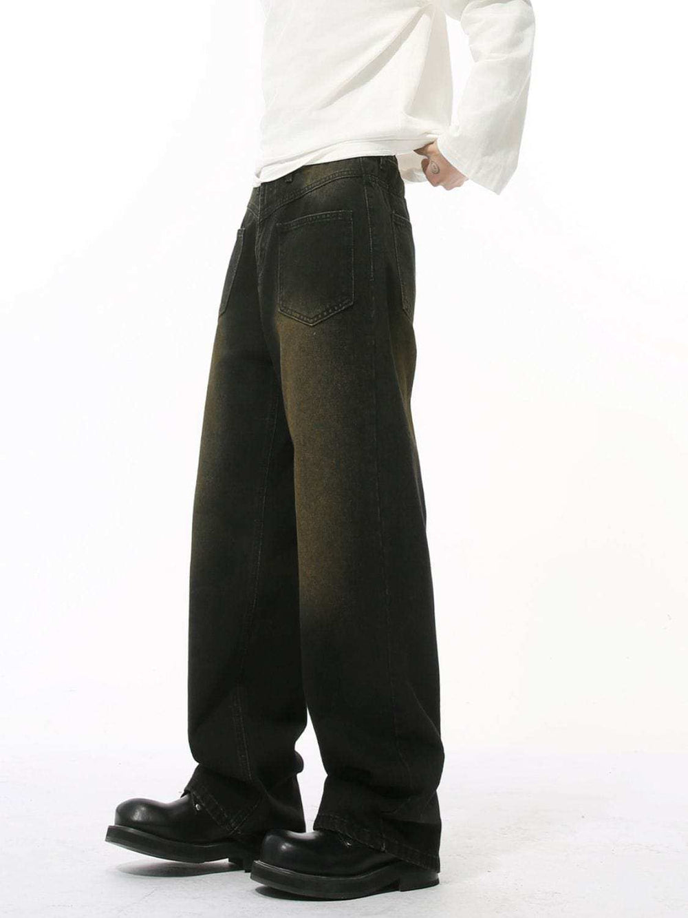 Men's Distressed Backward Jeans - Trendsi - Flyclothing LLC