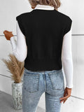 Full Size Button Up V-Neck Sweater Vest - Trendsi - Flyclothing LLC
