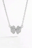 925 Sterling Silver Zircon Butterfly Pendant Necklace - Trendsi - Flyclothing LLC