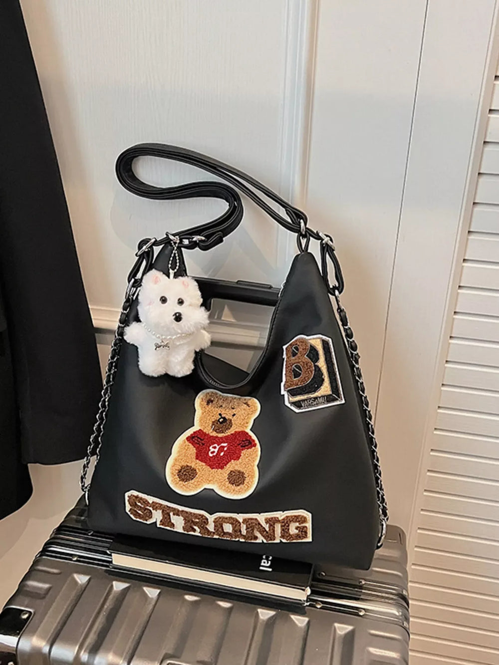 Cute Bear Adjustable Strap Handbag - Trendsi - Flyclothing LLC