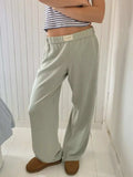 Elastic Waist Wide Leg Pants - Trendsi - Flyclothing LLC