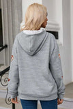 Drawstring Football Long Sleeve Hoodie - Trendsi - Flyclothing LLC