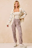 BiBi Side Lines Leopard Track Pants - Trendsi - Flyclothing LLC