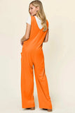 Double Take Full Size Sleeveless Wide Leg Jumpsuit with Pockets - Trendsi - Flyclothing LLC