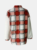 Fuzzy Button Up Long Sleeve Jacket - Trendsi - Flyclothing LLC