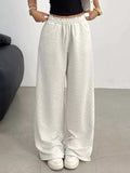 Wide Leg Drawstring Sweatpants - Trendsi - Flyclothing LLC