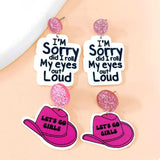 2 Pair Sequin Hat Dangle Earrings - Trendsi - Flyclothing LLC