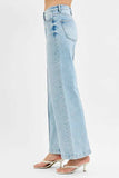 RISEN Full Size High Waist Wide Leg Pintuck Detailed Plus Size - Trendsi - Flyclothing LLC