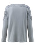 Full Size Cutout Round Neck Long Sleeve T-Shirt - Trendsi - Flyclothing LLC
