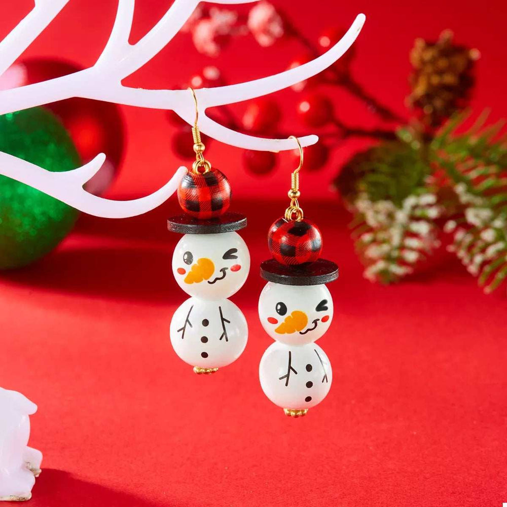 Christmas Snowman Dangle Earrings - Trendsi - Flyclothing LLC