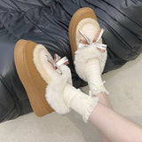 Round Toe Platform Boots - Trendsi - Flyclothing LLC