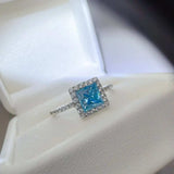 2 Carat Moissanite 925 Sterling Silver Square Shape Ring - Trendsi - Flyclothing LLC