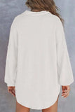 Half Button Long Sleeve Sweatshirt - Trendsi - Flyclothing LLC