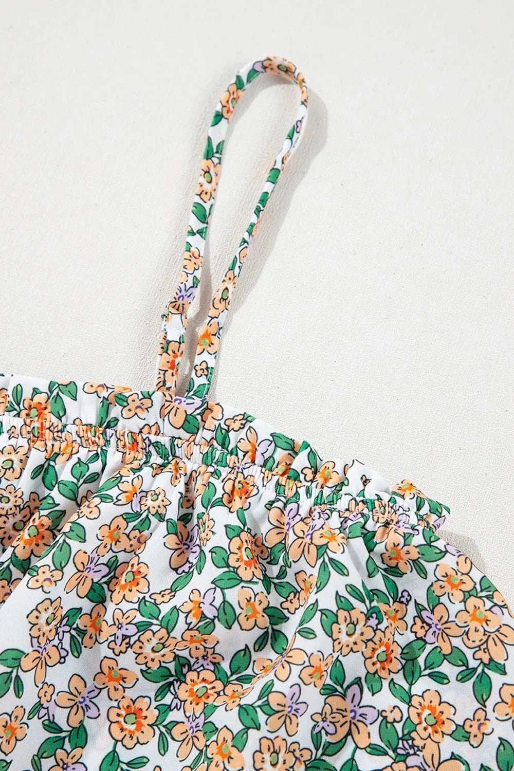 Floral Spaghetti Strap Ruffled Cami - Trendsi - Flyclothing LLC