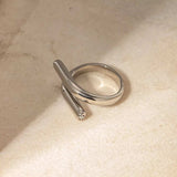 Stainless Steel Bypass Ring - Trendsi - Flyclothing LLC