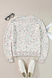Confetti Button Up Long Sleeve Cardigan - Trendsi - Flyclothing LLC
