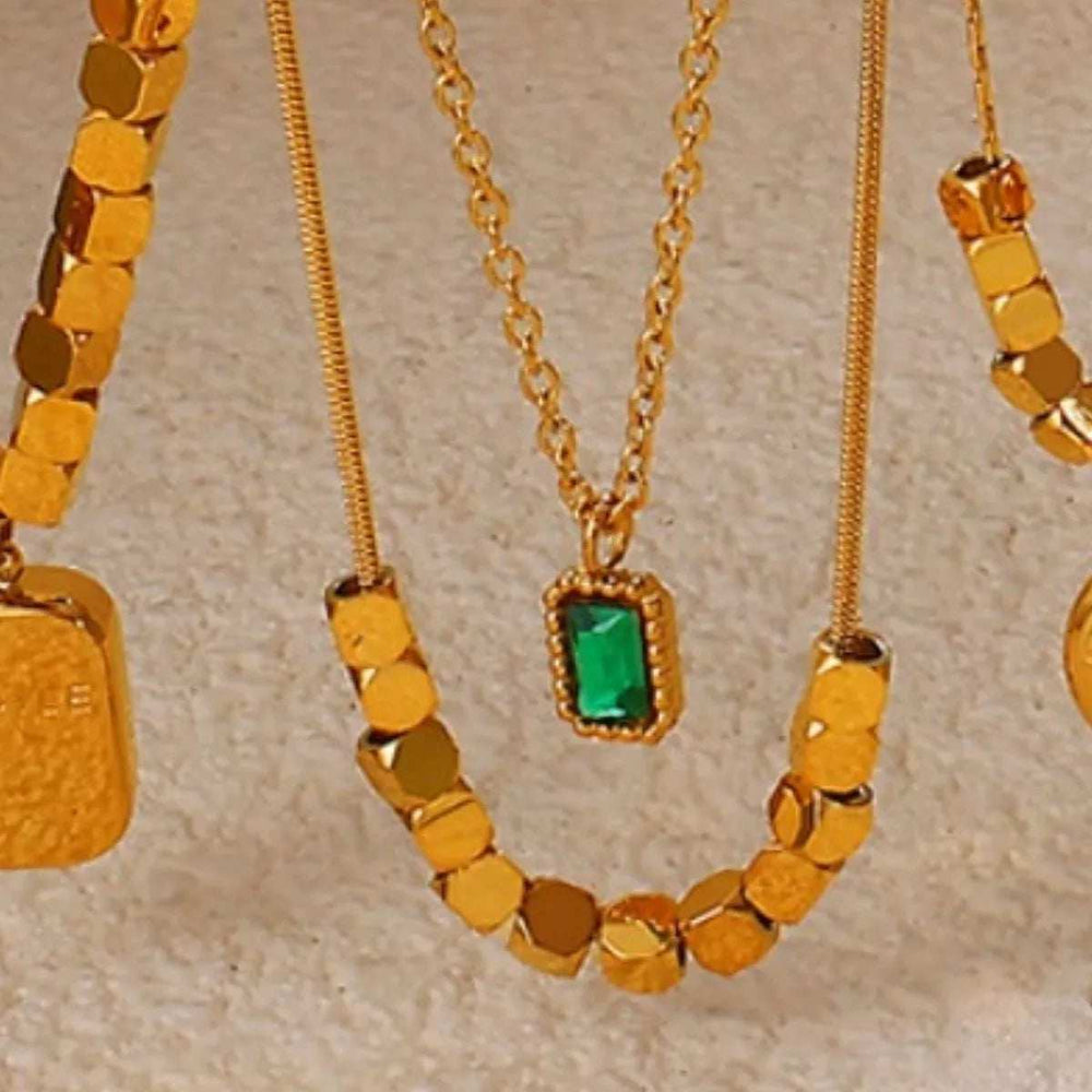 18K Gold-Plated Pendant Necklace - Trendsi - Flyclothing LLC