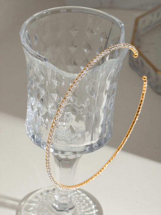 Stainless Steel Inlaid Zircon Necklace - Trendsi - Flyclothing LLC