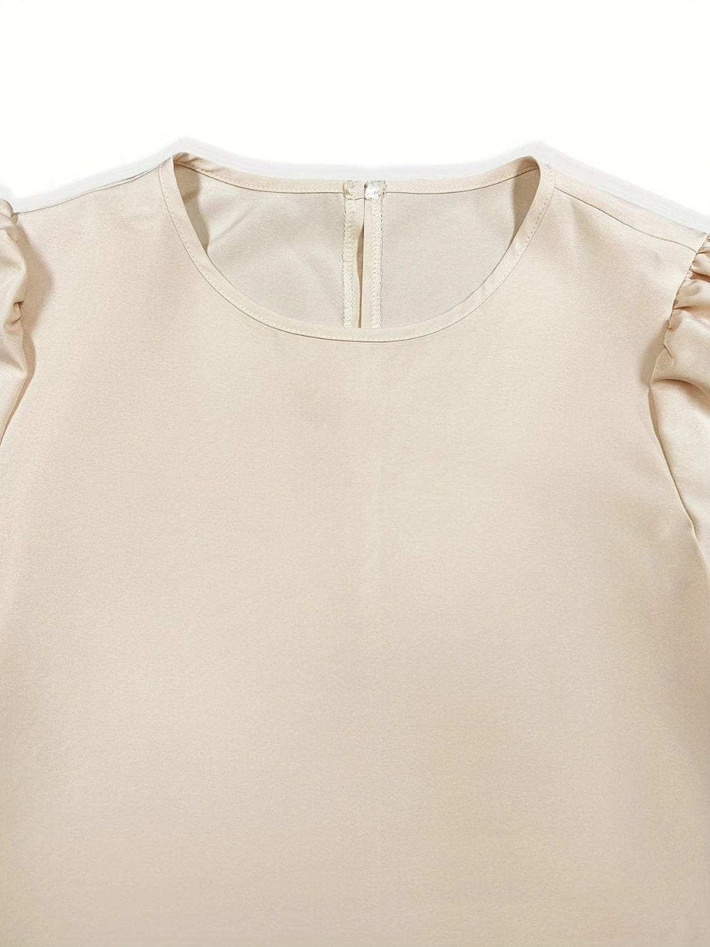 Round Neck Short Sleeve Top and Tied Pants Set - Trendsi - Flyclothing LLC