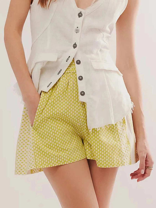 Elastic Waist Shorts - Trendsi - Flyclothing LLC