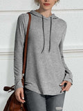 Drawstring Long Sleeve Hoodie - Trendsi - Flyclothing LLC