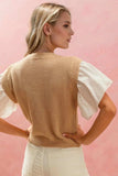 Oh Full Size Ruffled Round Neck Short Sleeve Sweater - Trendsi - Flyclothing LLC