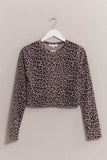 HYFVE Animal Print Snap Down Crop Cardigan - Trendsi - Flyclothing LLC