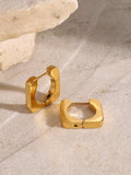 18K Gold-Plated Stainless Steel Square Earrings - Trendsi - Flyclothing LLC