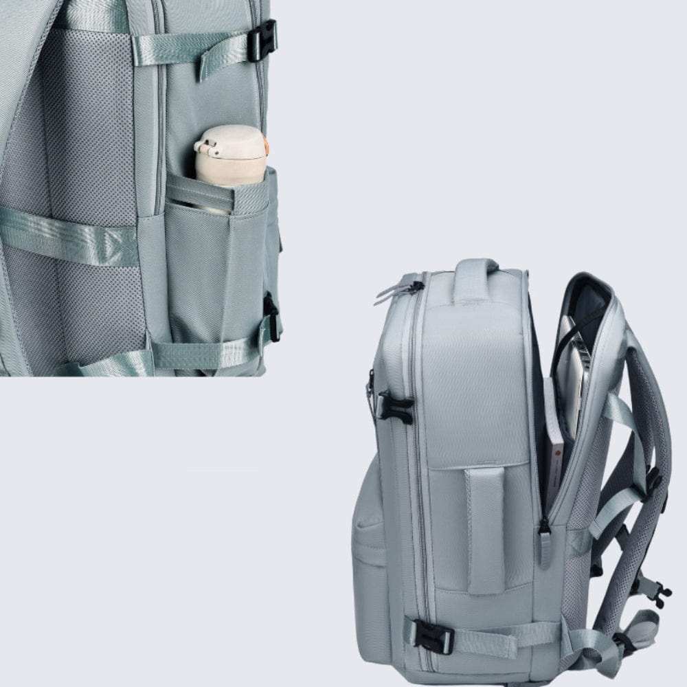 Oxford Cloth Side Pockets Backpack Bag with Handles - Trendsi - Flyclothing LLC