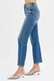 RISEN Tummy Control High Rise Crop Straight Jeans - Trendsi - Flyclothing LLC