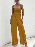 Square Neck Spaghetti Strap Jumpsuit - Trendsi - Flyclothing LLC