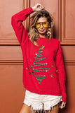 BiBi Sequin Star Tinsel Christmas Sweater - Trendsi - Flyclothing LLC