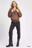 Umgee Zip-Up Fleece Hooded Jacket - Trendsi - Flyclothing LLC