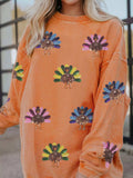 Turkey Graphic Corded Baggy Sweatshirt - Trendsi - Flyclothing LLC