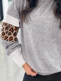 Leopard Long Sleeve Top - Trendsi - Flyclothing LLC