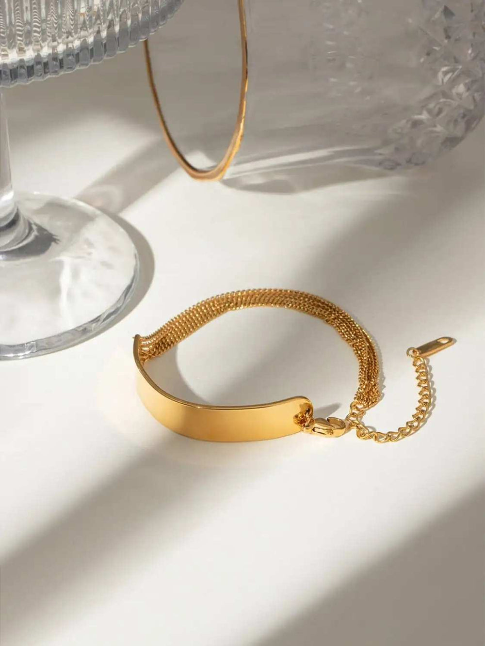 18K Gold-Plated Stainless Steel Bracelet - Trendsi - Flyclothing LLC