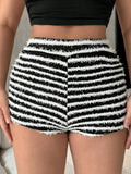 Striped High Waist Shorts - Trendsi - Flyclothing LLC