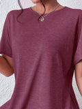 Casual Round Neck T-Shirt and Shorts Set - Trendsi - Flyclothing LLC