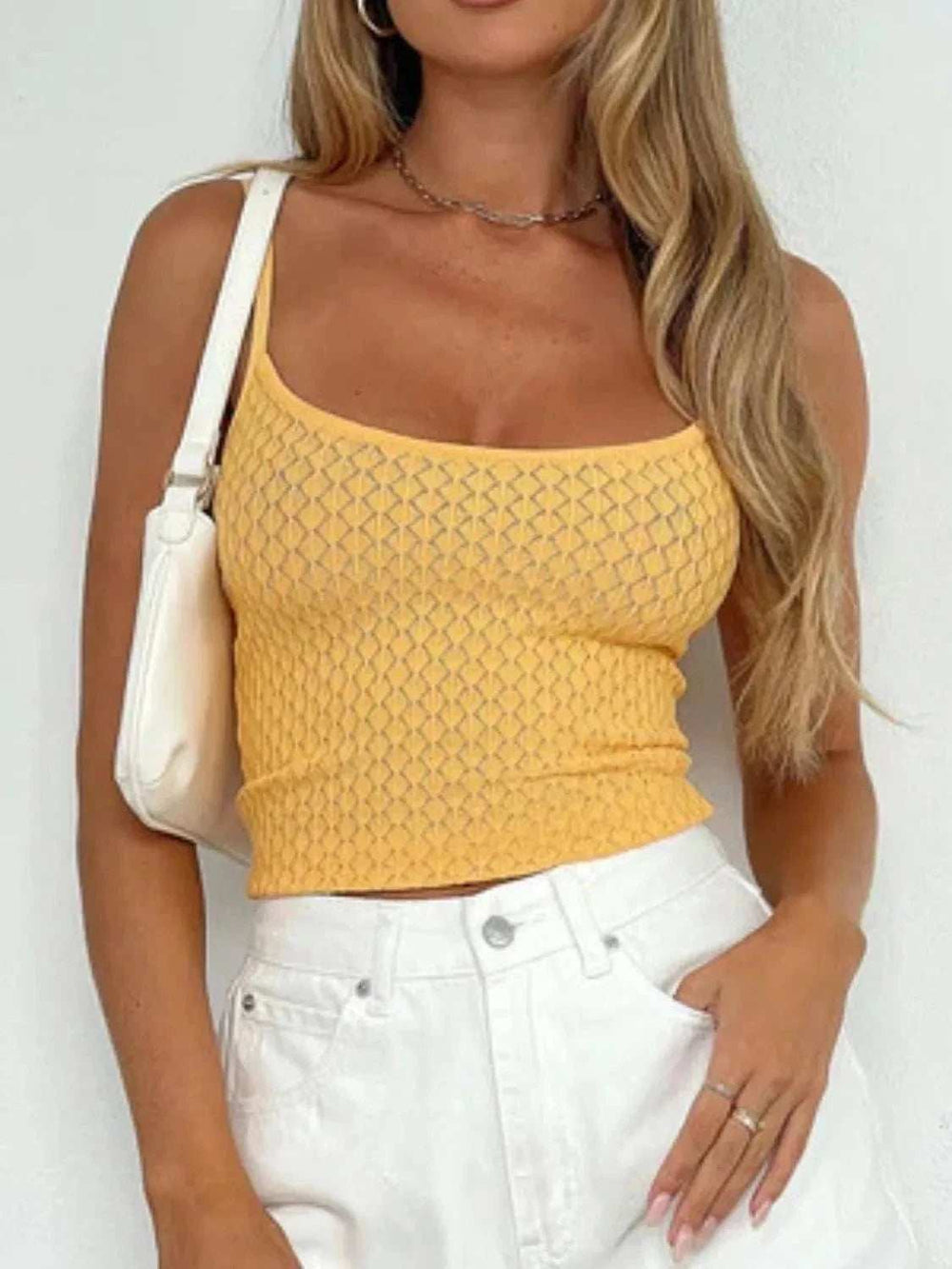 Lace Square Neck Cami - Trendsi - Flyclothing LLC