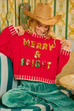 BiBi Christmas Theme Sequin Lattering Sweater - Trendsi - Flyclothing LLC