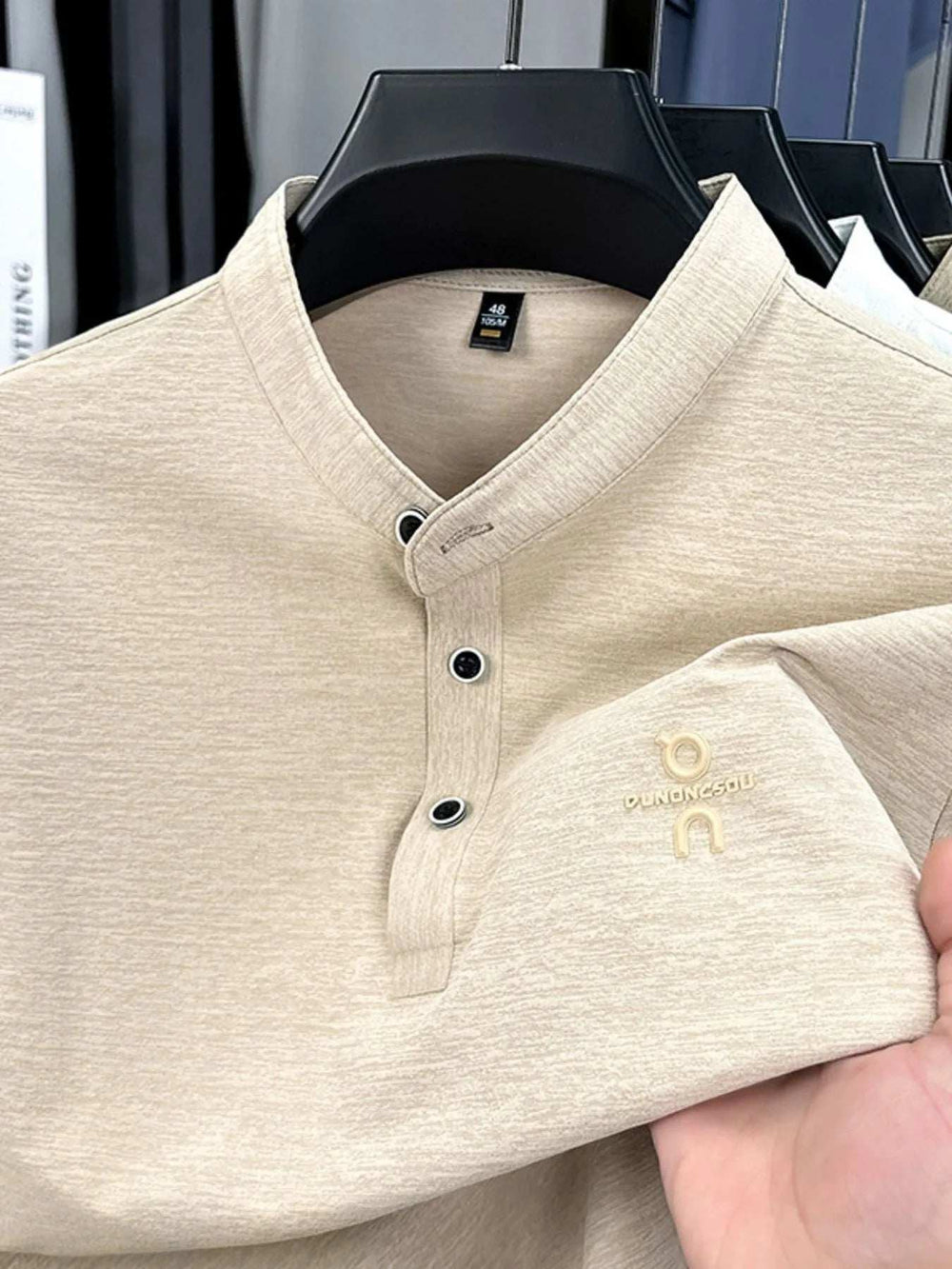 Men's Plus Size Button Detail Short Sleeve Polo - Trendsi - Flyclothing LLC