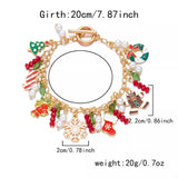 18K Gold-Plated Christmas Charm Bracelet - Trendsi - Flyclothing LLC