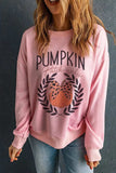Pumpkin Round Neck Long Sleeve Sweatshirt - Trendsi - Flyclothing LLC