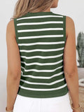 Striped V-Neck Knit Vest - Trendsi - Flyclothing LLC