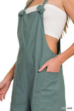 Zenana Woven Knot Strap Overalls - Trendsi - Flyclothing LLC