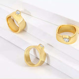 18K Gold-Plated Minimalist Design Ring - Trendsi - Flyclothing LLC