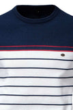Men's Striped Round Neck Long Sleeve Sweater - Trendsi - Flyclothing LLC