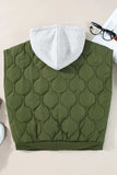 Drawstring Zip Up Hooded Vest Coat - Trendsi - Flyclothing LLC