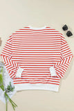 Striped Dropped Shoulder Long Sleeve Sweatshirt - Trendsi - Flyclothing LLC