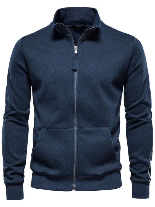 Men's Zip Up Long Sleeve Sweatshirt - Trendsi - Flyclothing LLC